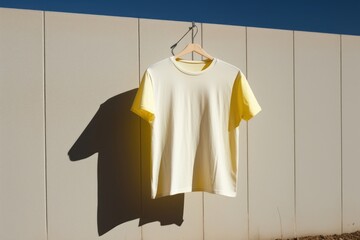 Sticker - T-shirt hanging sleeve yellow.