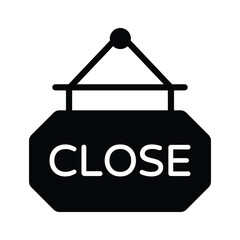 Show closure with this close sign icon for business hours