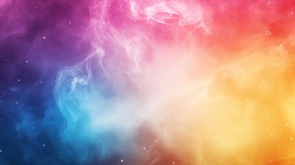 Wall Mural - Abstract Colorful Nebula with Stars