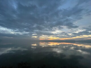 sunrise over the river