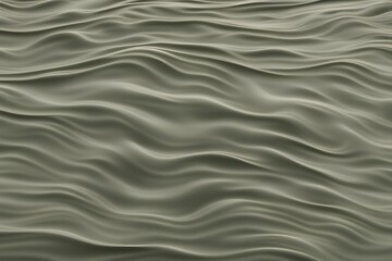 Wall Mural - A muted olive green water ripple background with soft understated wave patterns, AI Generated