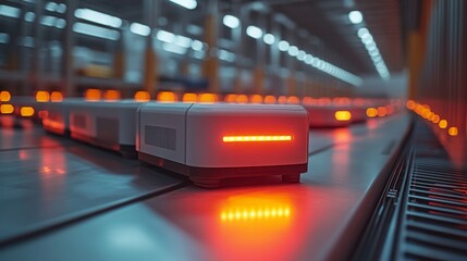Poster - automated mobile robots work efficiently in a smart warehouse environment powered by ai technology