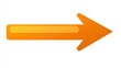 © Vlad - Orange Arrow Symbol. Basic Shape with Attention Pointing in Horizontal Direction