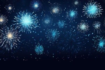 Canvas Print - Fireworks night backgrounds outdoors.