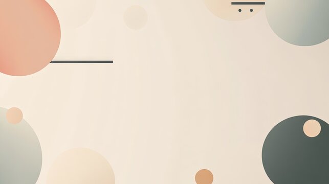 An elegant background with room for custom text, framed by simple geometric shapes and soft colors.