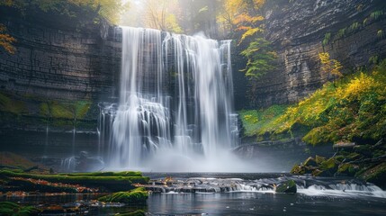 Canvas Print - Waterfalls offer excellent opportunities for nature photography.