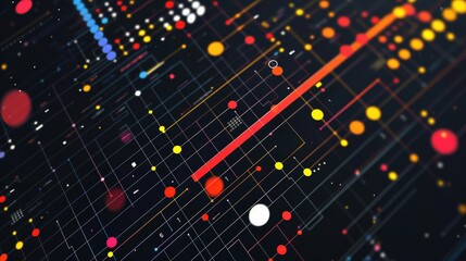 Poster - Witness a dynamic calendar month with colorful highlights and a visually engaging grid.
