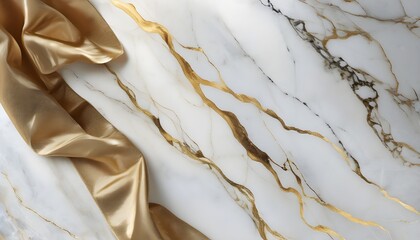 Wall Mural - Sophisticated Marble Elegance Accented by Wavy Gold Veins Reflecting Opulence and Luxury