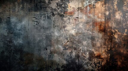 rough elegance of grunge texture with a focus on its weathered and stained surface.