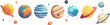 © Влада Яковенко - Toy planets on a white background. Vector flat minimalistic isolated illustration