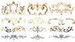 © jiduo - Elegant Vintage Gold Decorative Elements: Exquisite Frames, Swirls, and Borders for Timeless Design
