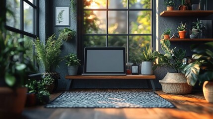 Digital Tablet on a Minimalist Desk for Productivity and Efficiency