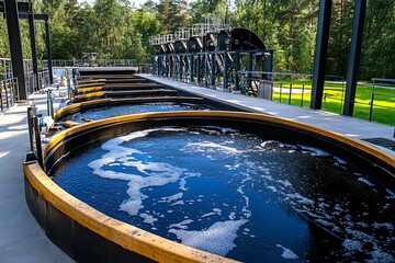 Acid being neutralized in wastewater treatment plants to make water safe for the environment