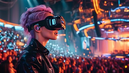 Poster - Futuristic Holographic Pop Concert Enchants Global Audience with Dazzling Virtual Experience