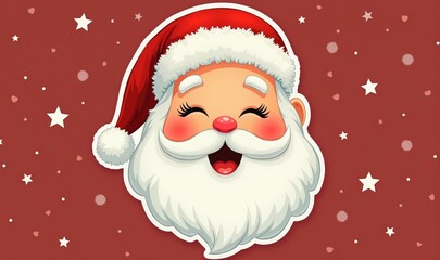 Cheerful Santa Claus illustration, perfect for festive designs, holiday marketing, and winter-themed materials.