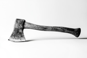 Sticker - A Blackened Hand Axe with a Wooden Handle