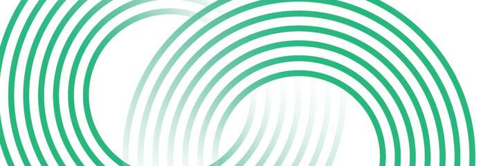 Poster - Abstract green white background overlapping layers on bright space with circle effect decoration. Modern banner with line style.