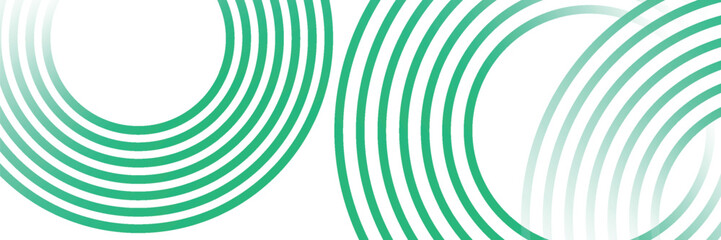 Poster - Abstract green white background overlapping layers on bright space with circle effect decoration. Modern banner with line style.
