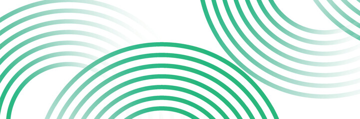 Poster - Abstract green white background overlapping layers on bright space with circle effect decoration. Modern banner with line style.