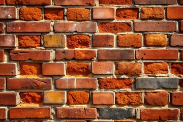 Poster - Close-up of red brick wall texture for design projects