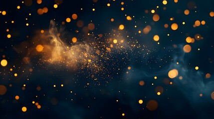 Wall Mural - Abstract Bokeh Lights & Smoke Background