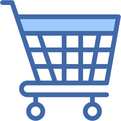 Sticker - Vector Icon Shopping Cart, Sale, Supermarket, Flower, Commerce And Shopping