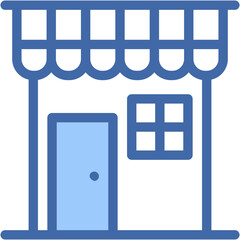 Sticker - Vector Icon Shop, Store, Architecture And City, Coffee Shop, Building