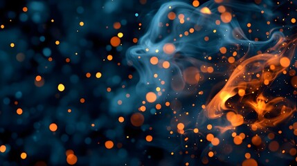 Wall Mural - Abstract Smoke and Light Bokeh Background