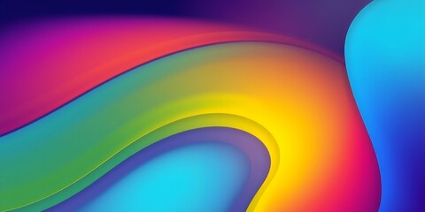 Poster - Abstract colorful background with flowing shapes