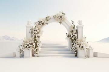 Wall Mural - Flower arch architecture wedding.