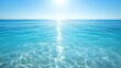 © MakoPoko - Crystal clear blue sea water rippling under soft sunlight creating a sense of serenity and open space perfect for travel and nature designs