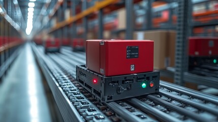 Poster - RPA bots efficiently managing inventory levels in a modern warehouse environment