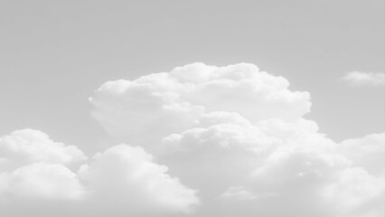 Wall Mural - White Clouds from above. Aerial view of the fluffy white cloud on blue sky. Top view from an airplane over white clouds