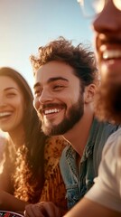 Group of friends eagerly watching a roulette wheel spin, wagering, thrill,