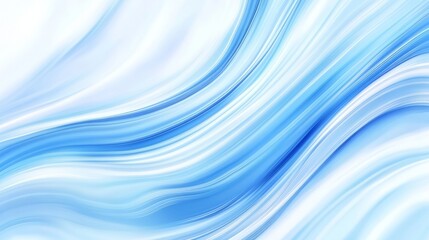 Wall Mural - Abstract Blue and White Curved Lines Background