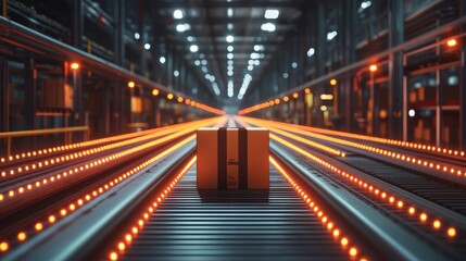 Poster - RPA systems streamlining logistics efficiency in a modern warehouse environment