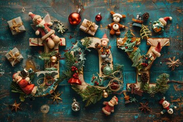 Ornate decorations on a festive holiday table