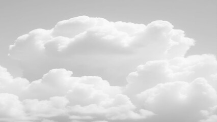 Wall Mural - White Clouds from above. Aerial view of the fluffy white cloud on blue sky. Top view from an airplane over white clouds