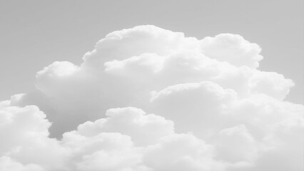 Wall Mural - White Clouds from above. Aerial view of the fluffy white cloud on blue sky. Top view from an airplane over white clouds