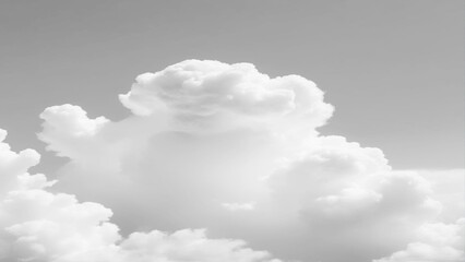 Wall Mural - White Clouds from above. Aerial view of the fluffy white cloud on blue sky. Top view from an airplane over white clouds