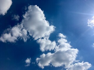 blue sky with clouds