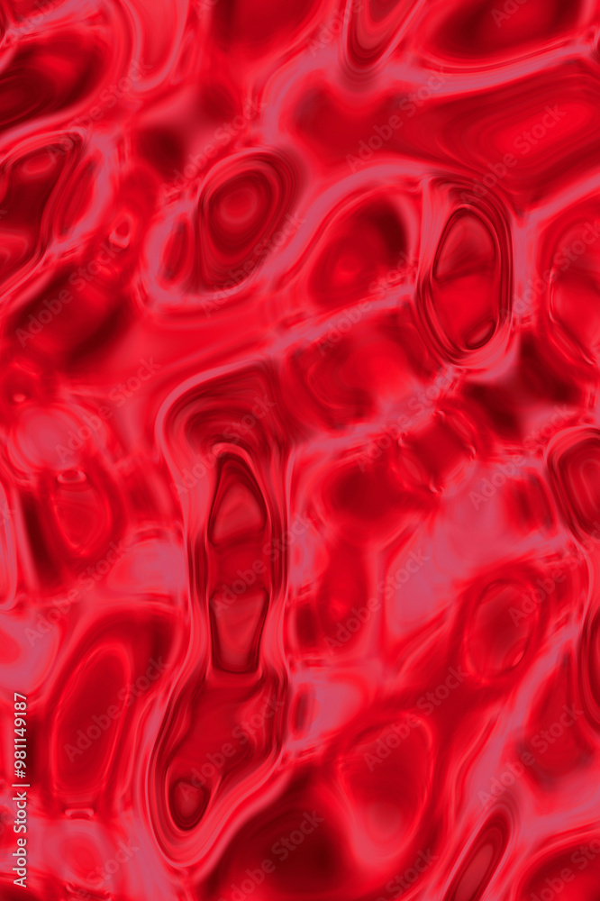 Red Pattern Liquid Abstract red liquid pattern with light reflections creating a visually ...