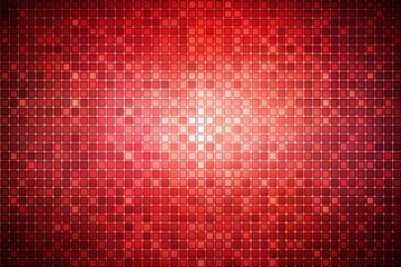 Wall Mural - Red mosaic background with glowing center dynamic design