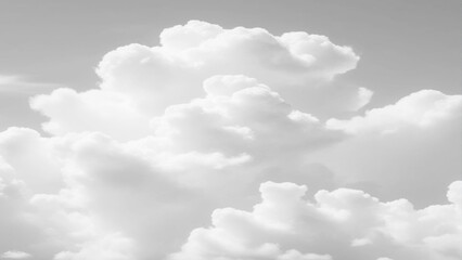 Wall Mural - White Clouds from above. Aerial view of the fluffy white cloud on blue sky. Top view from an airplane over white clouds