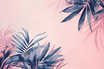 Sticker - Vintage drawing of palm leaves backgrounds pattern nature.