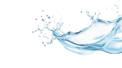 Poster - Vibrant splash of clear water, capturing the essence of freshness and motion, perfect for demonstrating fluidity and purity.