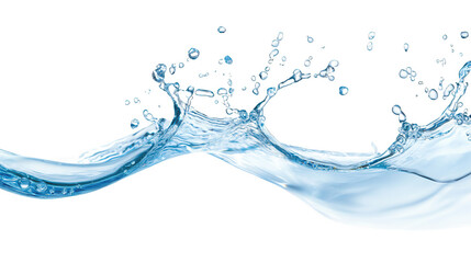 Poster - A dynamic splash of clear water creating beautiful waves, showcasing the refreshing power and elegance of nature.
