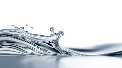Poster - A stunning image of water splashing and flowing gracefully, capturing the essence of purity and fluid motion against a dark backdrop.