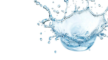 Poster - A stunning splash of clear water captured in motion, bringing a sense of freshness and vitality to any visual project.