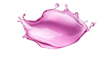 Aufkleber - A vibrant pink splash of liquid captured mid-motion, exuding energy and creativity, perfect for artistic and promotional uses.